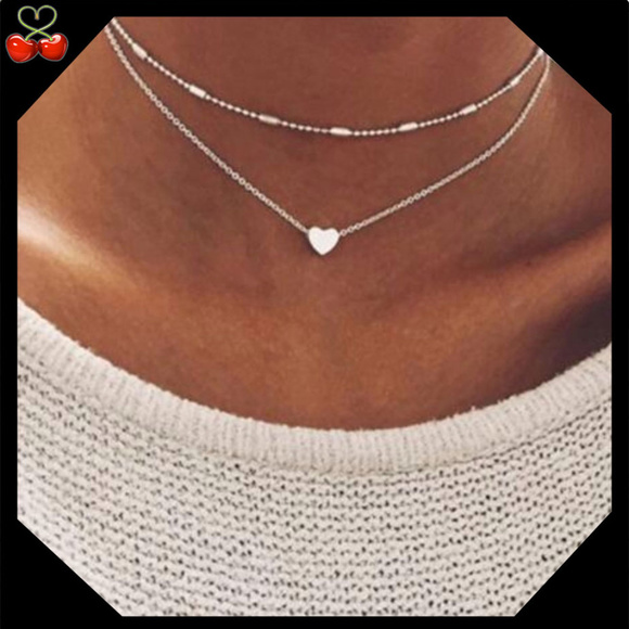 🍒DAINTY Layered Heart 💖 Choker - Picture 2 of 4